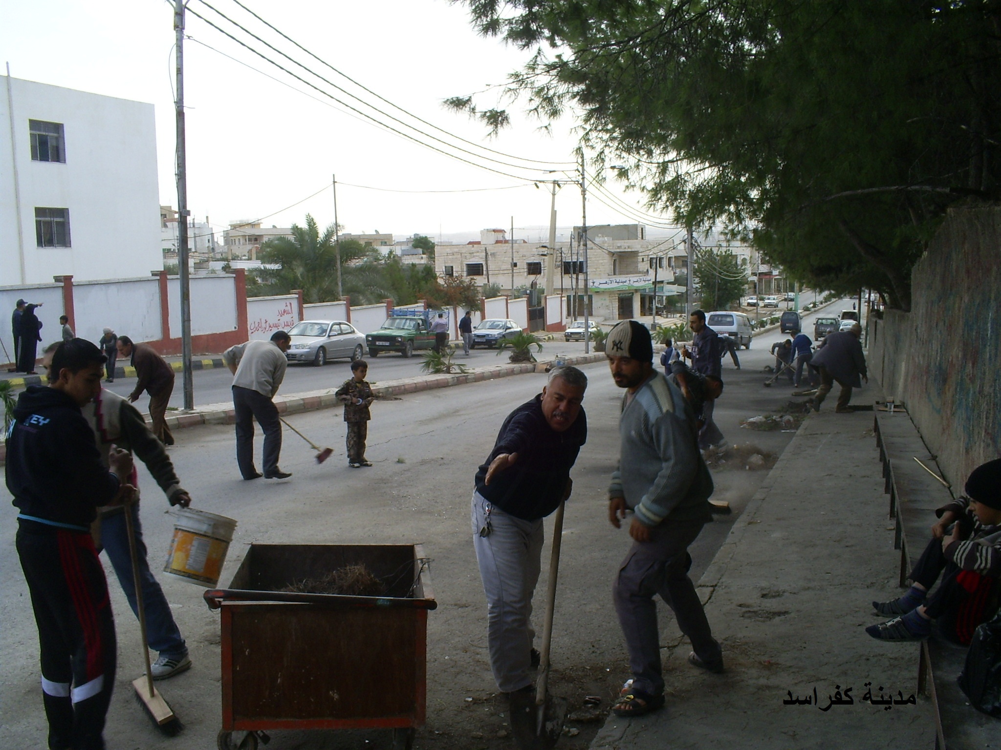 حملة تنظيف في كفر اسد بعد الاحداث الاخيرة صور