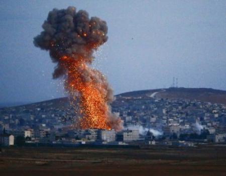 الطائرات الأمريكية تدمر امدادات سقطت خطأ في كوباني