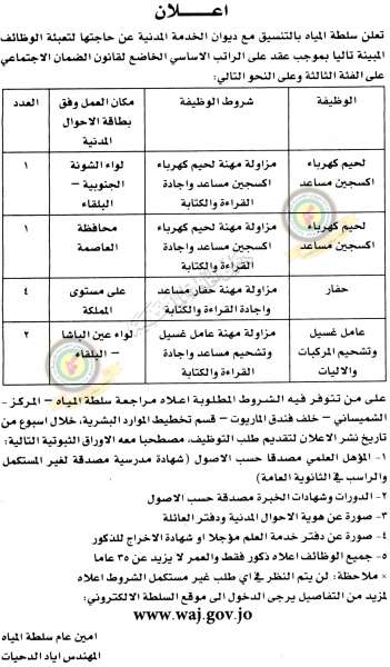 وظائف شاغرة ومدعوون للتعيين - أسماء