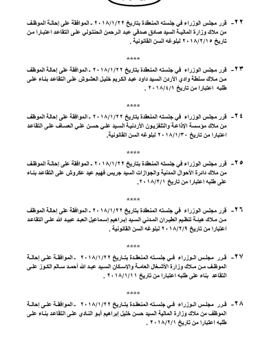 احالات على التقاعد في التربية والصحة و مختلف الوزارات - اسماء