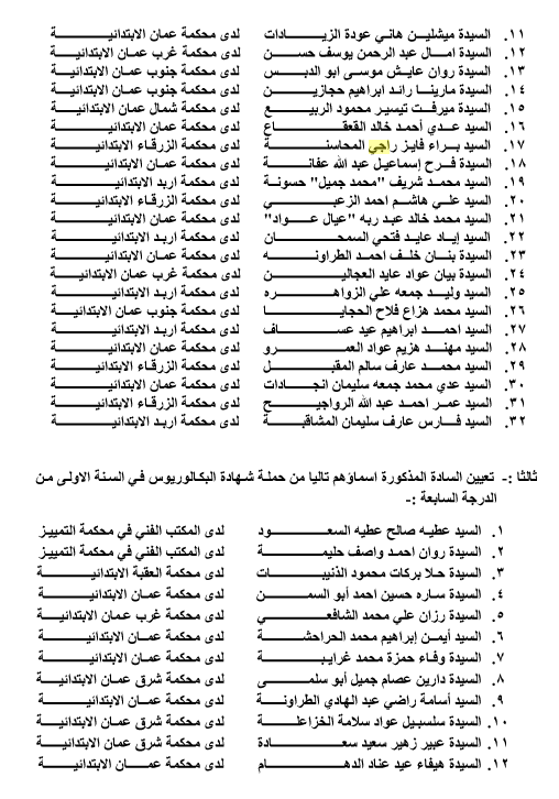 ترفيعات وتعيينات في السلك القضائي -اسماء