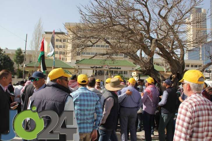 المزارعون يصطحبون الابقار والدجاج إلى اعتصام مجلس النواب - فيديو وصور