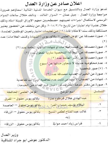 مدعوون للتعيين في مختلف الوزارات - أسماء