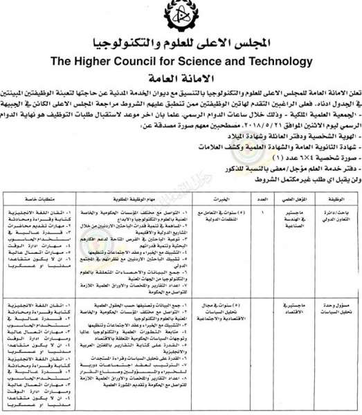 الخدمة المدنية يعلن عن وظائف شاغرة في مختلف الوزارات - اسماء