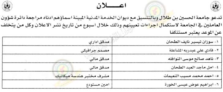 وظائف شاغرة ومدعوون للتعيين في مختلف الوزارات - أسماء