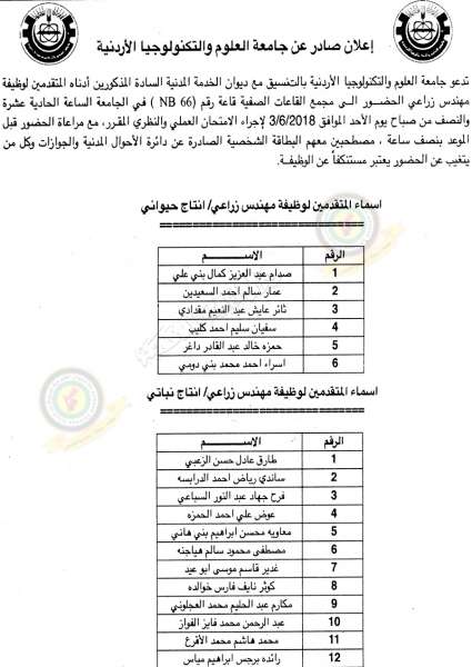 اعلان صادر عن ديوان الخدمة المدنية لتعيين موظفين - أسماء