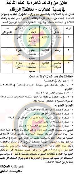 اعلان صادر عن ديوان الخدمة المدنية لتعيين موظفين - أسماء