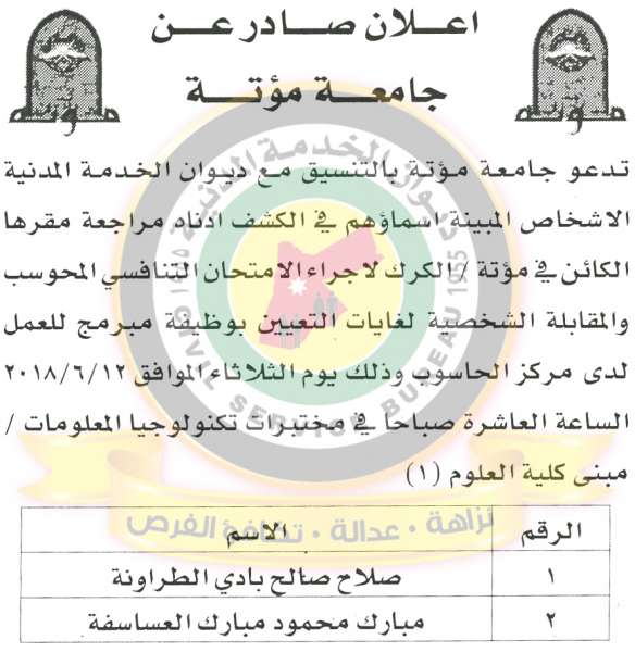 وظائف شاغرة ومدعوون للتعيين في مختلف الوزارات - أسماء