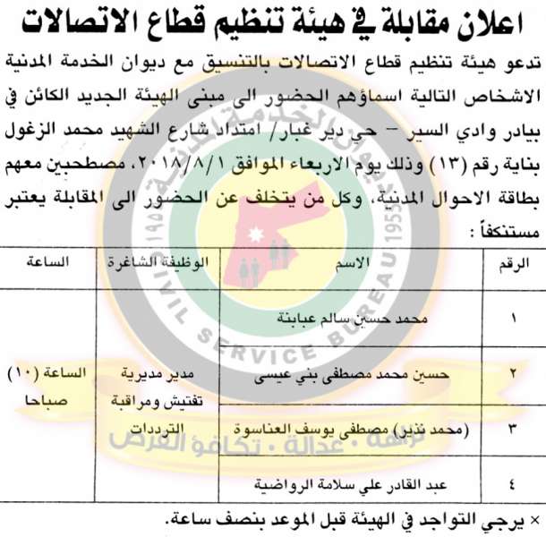 وظائف شاغرة ومدعوون للتعيين في مختلف الوزارات - أسماء