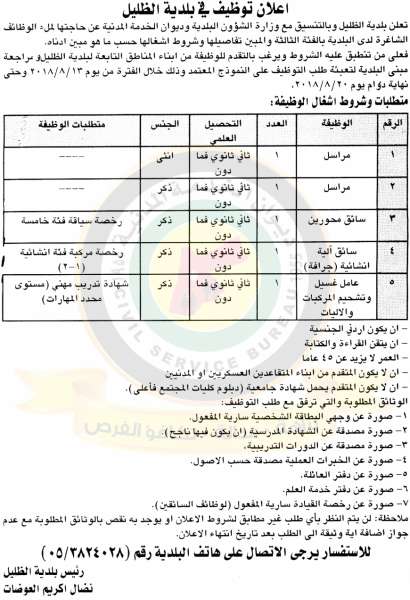 وظائف شاغرة ومدعوون للتعيين في مختلف الوزارات - أسماء