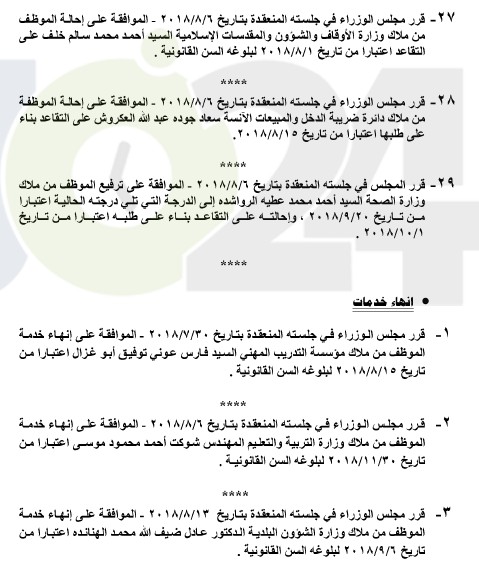 احالات واسعة على التقاعد في التربية و مختلف الوزارات - اسماء