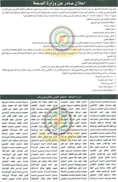 اعلان هام صادر عن ديوان الخدمة المدنية لتعيين موظفين - أسماء