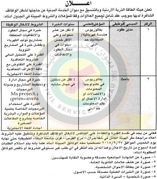 اعلان هام صادر عن ديوان الخدمة المدنية لتعيين موظفين - أسماء