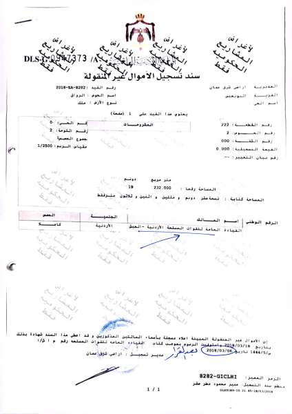 القوات المسلحة توضح حقيقة تسجيل الأراضي المخصصة لاستخداماتها - وثائق