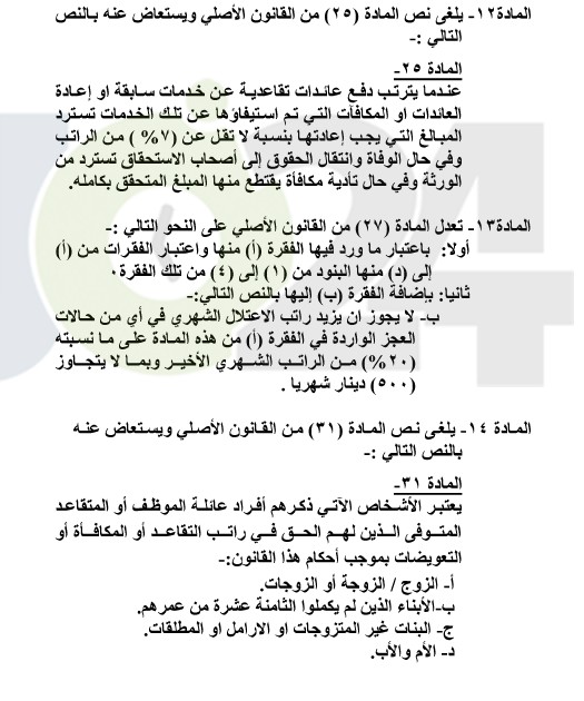 التقاعد المدني يدخل حيز التنفيذ.. ويرفع سقف التوقعات باقتراب التعديل الوزاري - تفاصيل