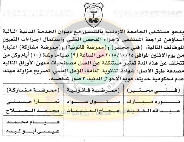 وظائف شاغرة ومدعوون للتعيين في مختلف الوزارات - أسماء