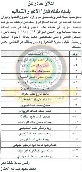 اعلان هام صادر عن ديوان الخدمة المدنية لتعيين موظفين - أسماء