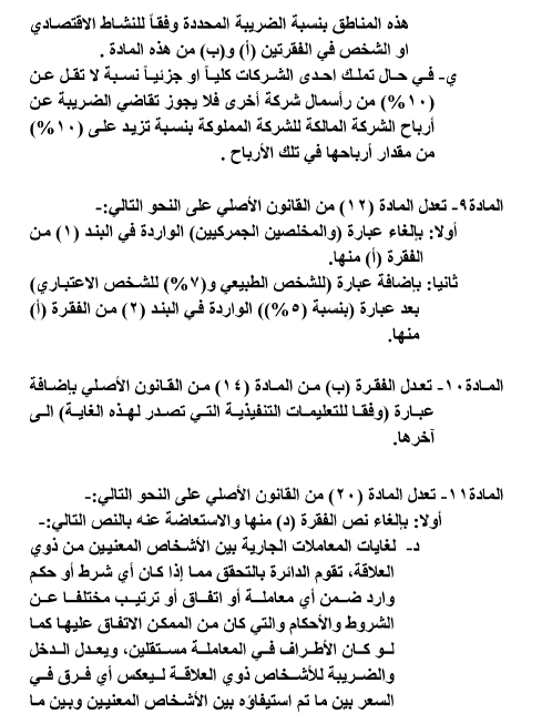 قانون ضريبة الدخل ينشر في الجريدة الرسمية ويدخل حيز التنفيذ اعتبارا من مطلع العام القادم