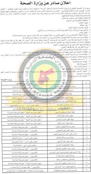 مدعوون للتعيين ووظائف شاغرة في مختلف الوزارات - أسماء