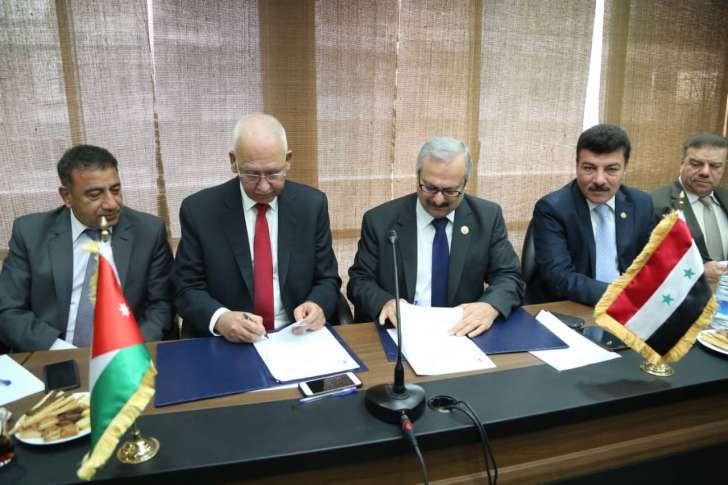 اتفاقية تعاون بين نقابة المهندسين الاردنيين ونظيرتها السورية