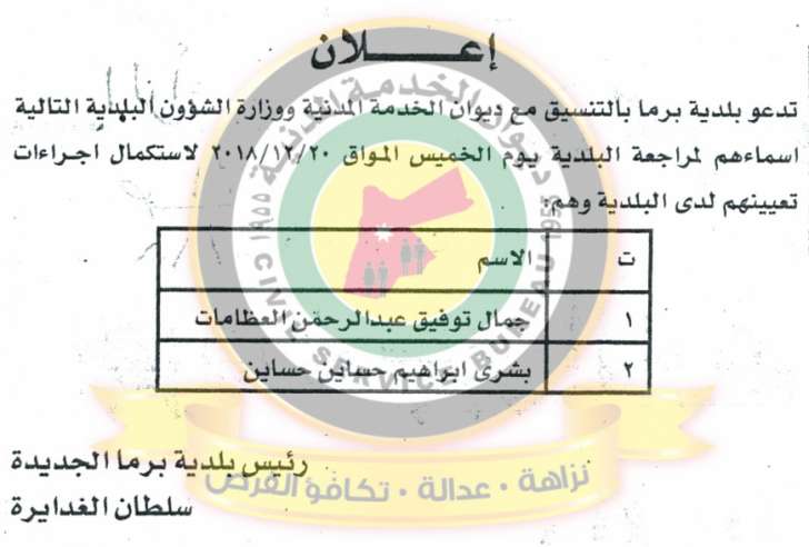 وظائف شاغرة ومدعوون للتعيين في مختلف الوزارات - أسماء