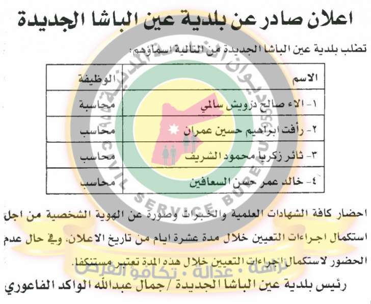 وظائف شاغرة ومدعوون للتعيين في مختلف الوزارات - أسماء