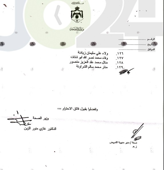 الصحة تعلن الناجحين في امتحان مزاولة المهنة - اسماء