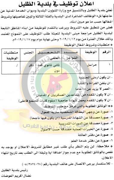 وظائف شاغرة ومدعوون للتعيين في الصحة والجمارك و مختلف الوزارات - أسماء