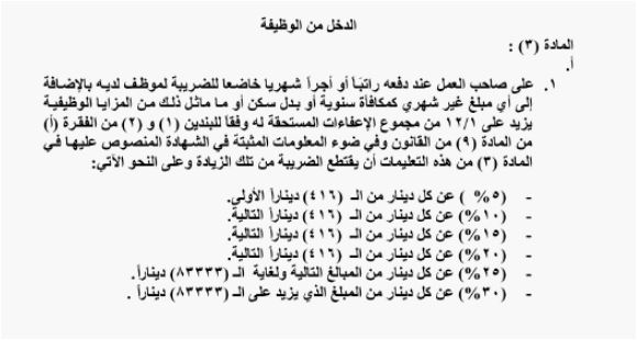 تعليمات تلزم صاحب العمل باقتطاع ضريبة دخل الموظف شهرياً