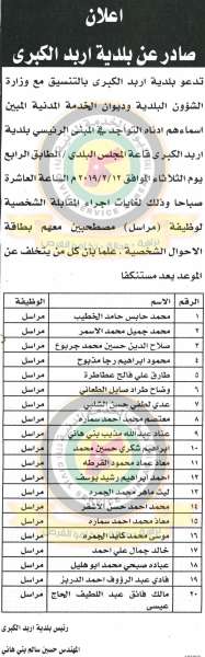 وظائف شاغرة ومدعوون للتعيين في الجمارك ومختلف الوزارات - أسماء