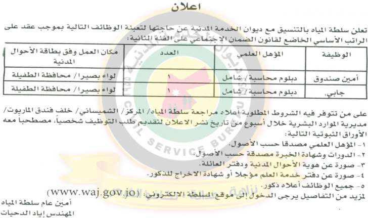 وظائف شاغرة في مختلف الوزارات والمؤسسات - تفاصيل