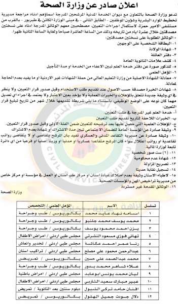 وظائف شاغرة ومدعوون للتعيين في مختلف الوزارات - أسماء