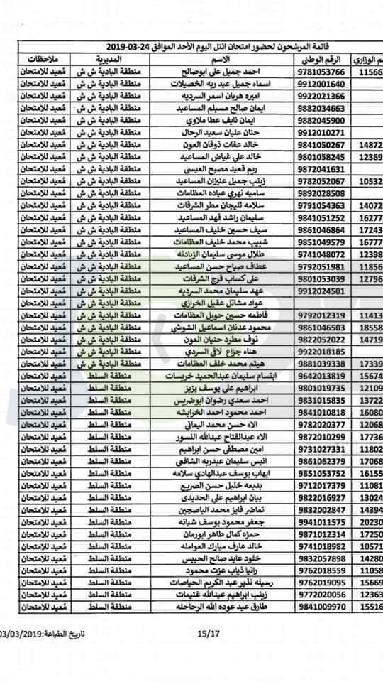 مواعيد امتحان انتل للراسبين والغائبين عن الامتحانات السابقة -اسماء