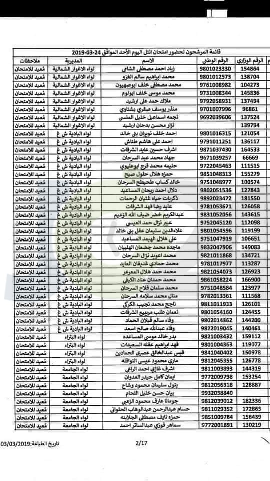 مواعيد امتحان انتل للراسبين والغائبين عن الامتحانات السابقة -اسماء