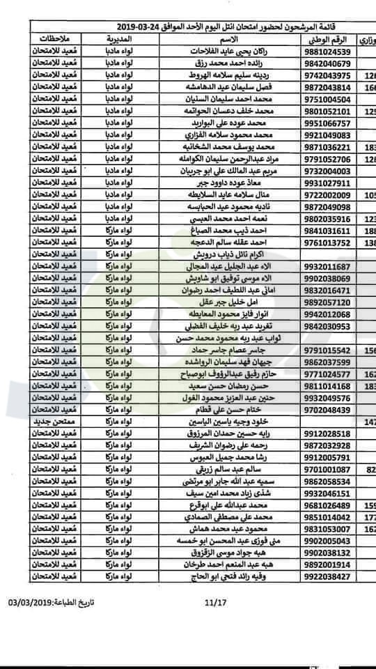 مواعيد امتحان انتل للراسبين والغائبين عن الامتحانات السابقة -اسماء