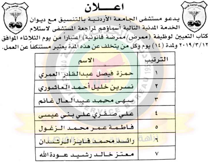 وظائف شاغرة ومدعوون للتعيين في مختلف الوزارات - أسماء