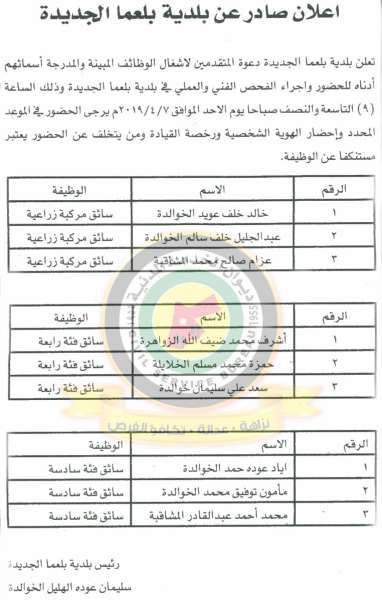 مدعوون للتعيين في الصحة ومختلف الوزارات - اسماء 