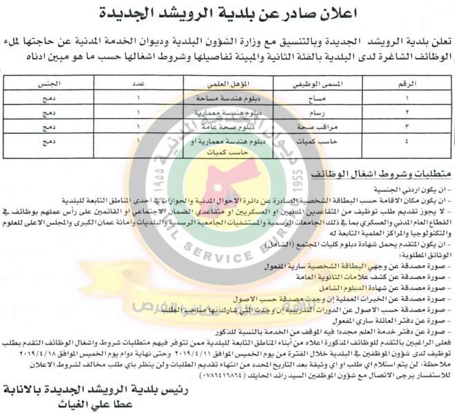 اعلان هام صادر عن ديوان الخدمة المدنية لتعيين موظفين - أسماء