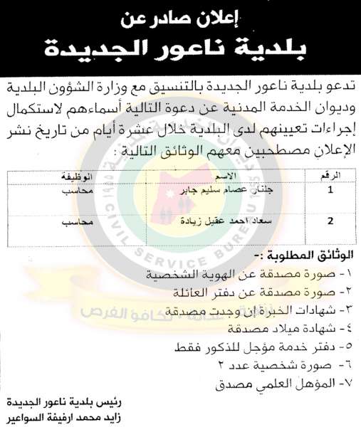 الخدمة المدنية يعلن وظائف دولية شاغرة ومدعوون للتعيين في مختلف الوزارات - أسماء  