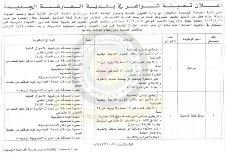 الخدمة المدنية يعلن وظائف شاغرة في مختلف الوزارات - أسماء