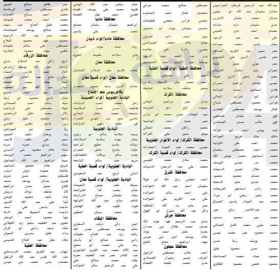 اعلان الدفعة الثانية من المرشحين للتعيين في وزارة التربية لسنة 2019 - اسماء