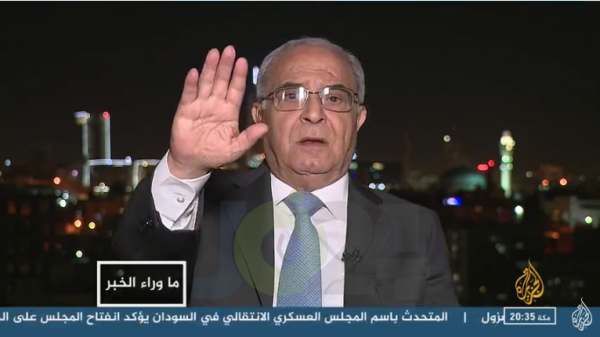 ممدوح العبادي يقطع مشاركته على قناة الجزيرة بعد اعلان وجود متحدث اسرائيلي