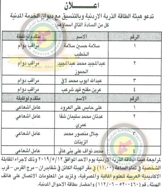 وظائف شاغرة ومدعوون للتعيين في مختلف الوزارات - أسماء