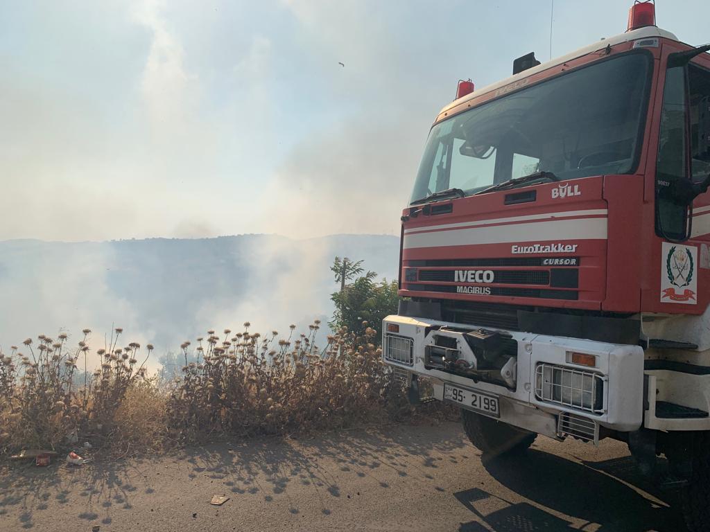 حريق يلتهم عشرات الدونمات في ابو السوس.. والدفاع المدني يعزز فرق الاطفاء في المنطقة - صور وفيديو