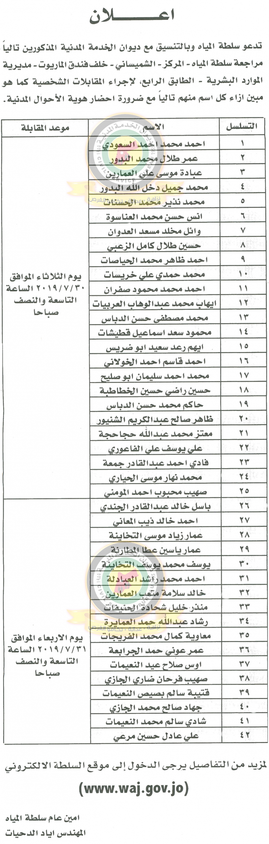 وظائف شاغرة ومدعوون للتعيين في مختلف الوزارات - أسماء