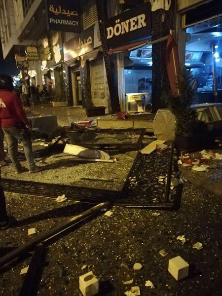 انفجار اسطوانة غاز بمطعم في شارع المدينة المنورة  - فيديو وصور 