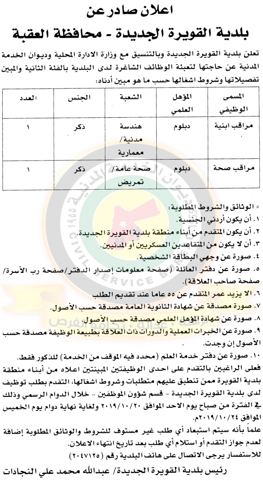 وظائف شاغرة ومدعوون للتعيين في مختلف الوزارات - أسماء