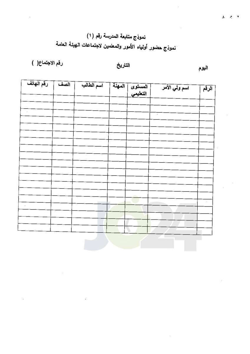 التربية تعمم آليات تفعيل مجالس أولياء الامور والمعلمين