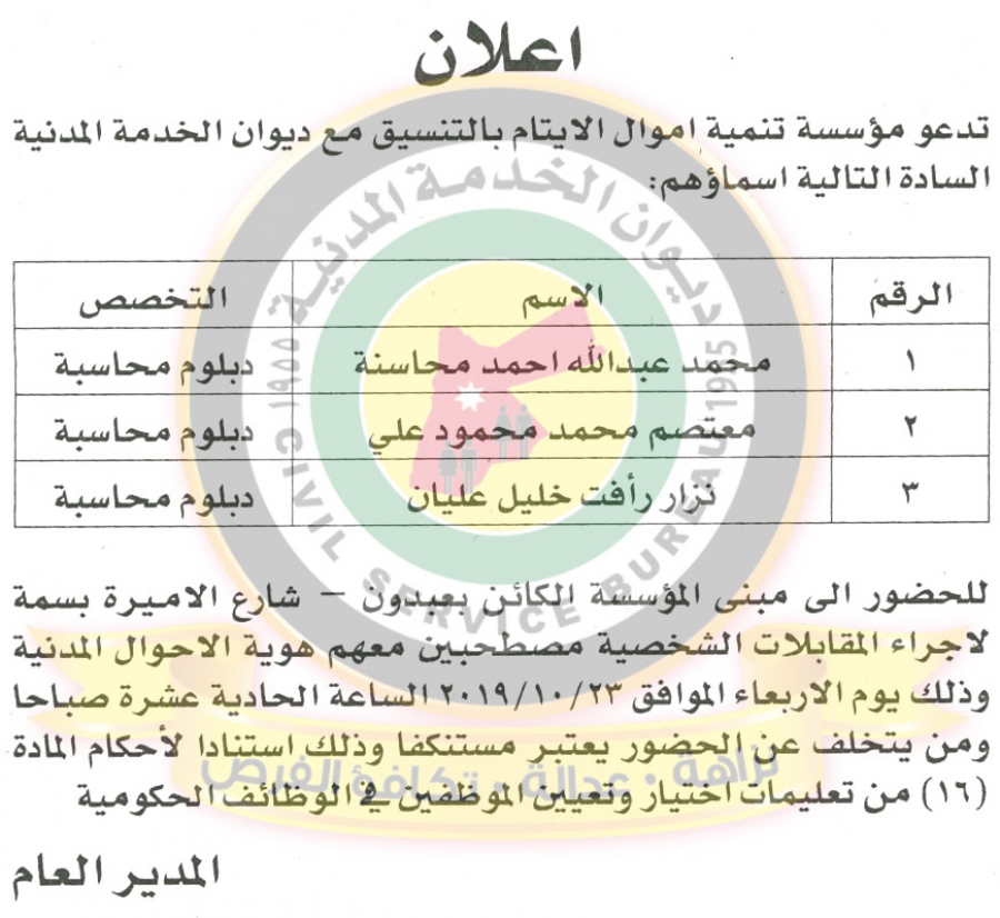 وظائف شاغرة ومدعوون للتعيين في مختلف الوزارات - أسماء