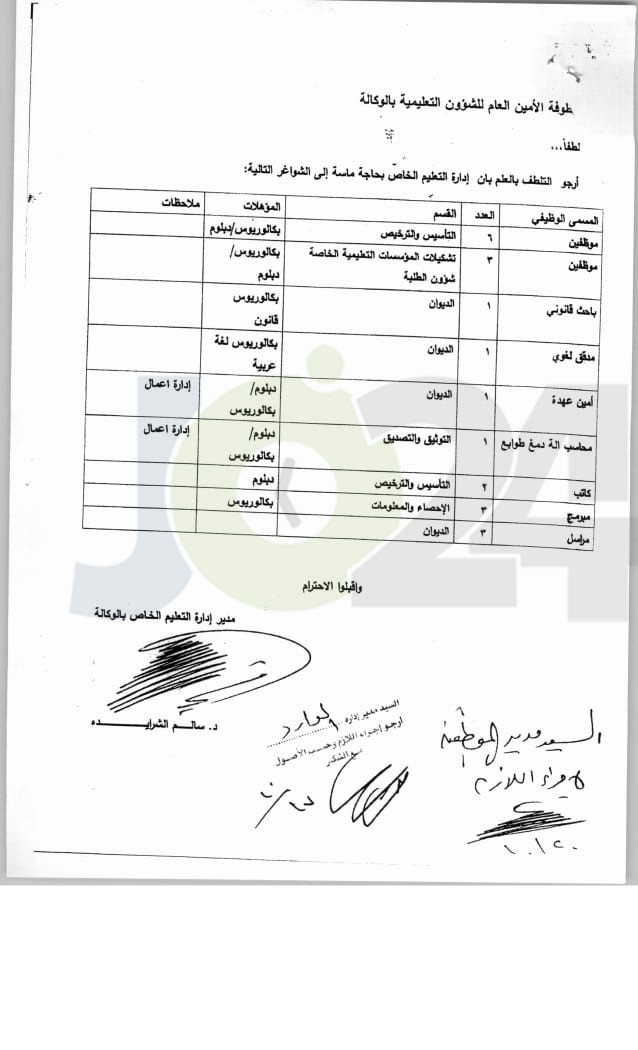 التربية تعلن عن توفر شواغر - تفاصيل